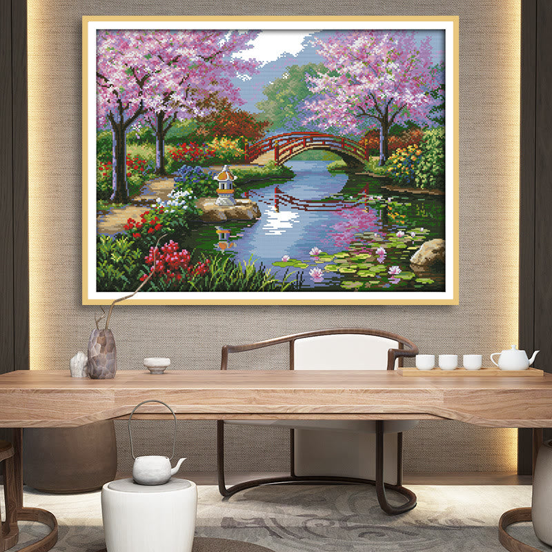 Cross Stitch Kit - Beautiful River Veiw | Office Ornament Gifts - image 1