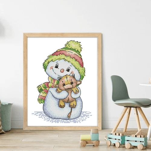 Cross Stitch Kit - Snowman | Lovely Handmade Craft - image 3
