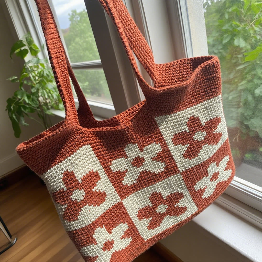 Diy Handmade Colourful Crochet Bag Kit - Floral Design Bag  | Nice Birthday Gifts For Mom - image 5