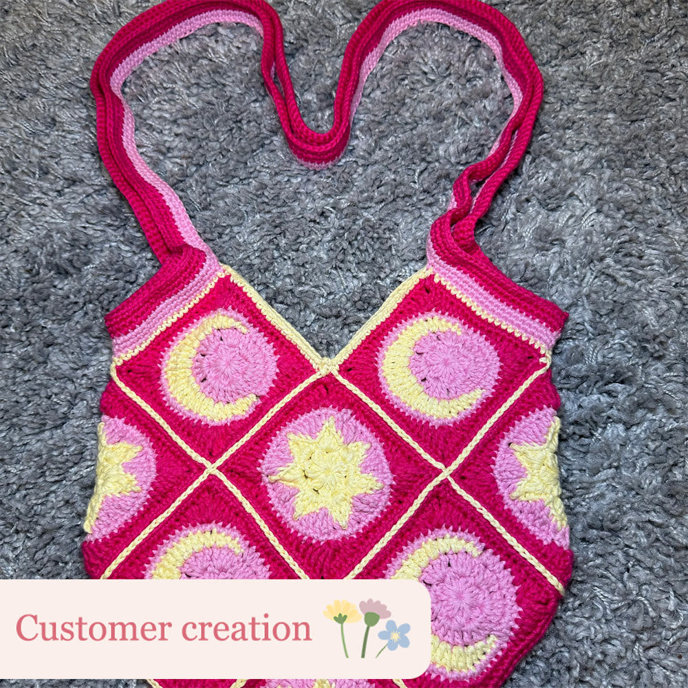 Diy Handmade Pink Crochet Bag Kit - Attractive Needle Artwork | Gifts For Friends - image 5