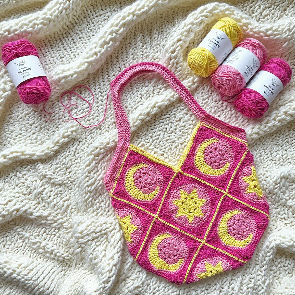 Diy Handmade Pink Crochet Bag Kit - Attractive Needle Artwork | Gifts For Friends - Pink Crochet Bag Kit - image 0