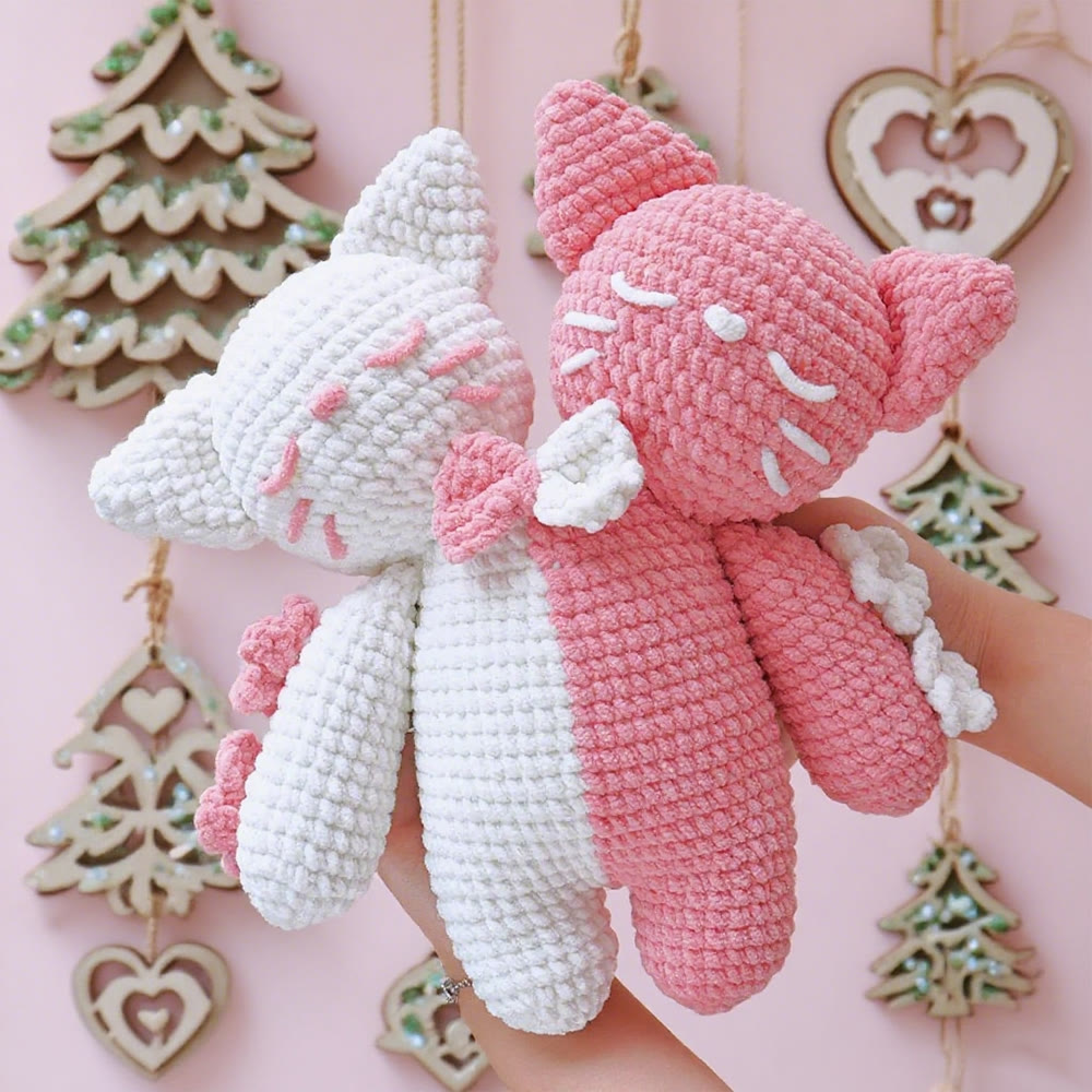 Diy Handmade Hug Cats Crochet Kit - Valentine's Day Crafts | Perfect For Lovers - Diy Handmade Hug Cats Crochet Kit - image 0