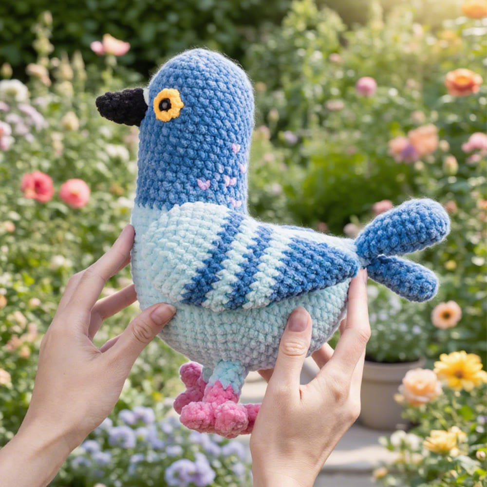 Diy Handmade Crochet Pigeon Kit - Starter Needle Set | Perfect For Bird Lovers - Diy Handmade Crochet Pigeon Kit - image 0