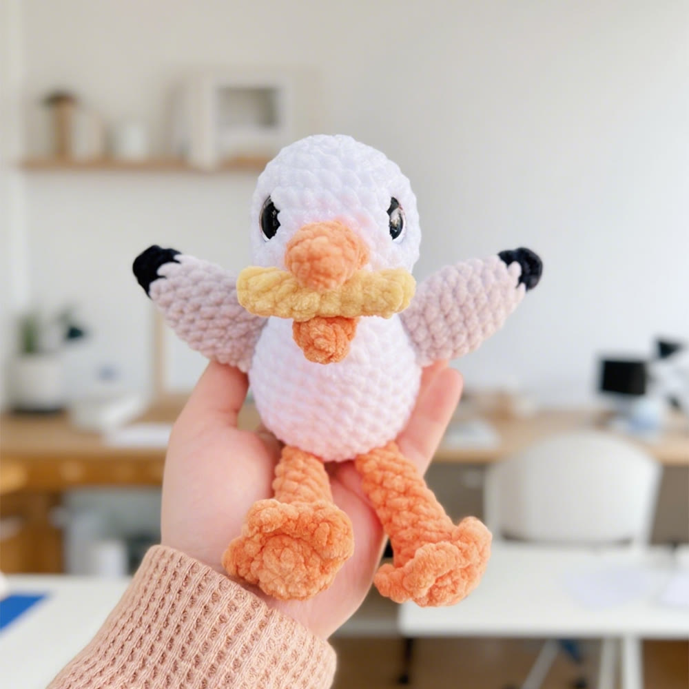 Diy Handmade Crochet Seagull Kit - Cute Crochet Doll | Gifts For Home Decoration - image 1