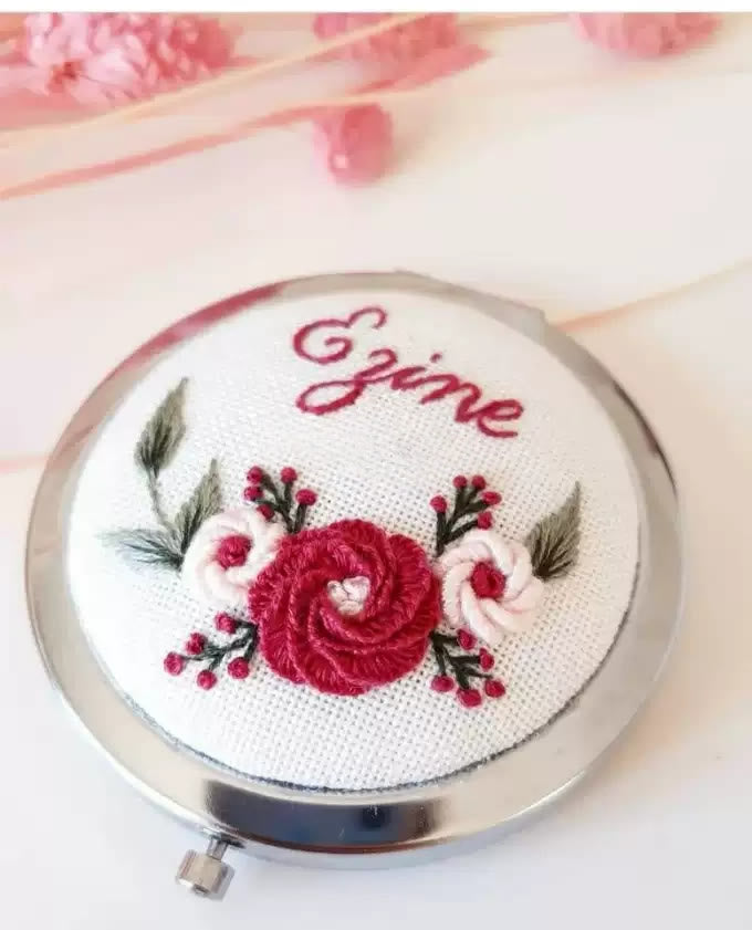 Embroidery Mirror Kit | Floral Handmade Craft | Nice Gifts For Her - image 3