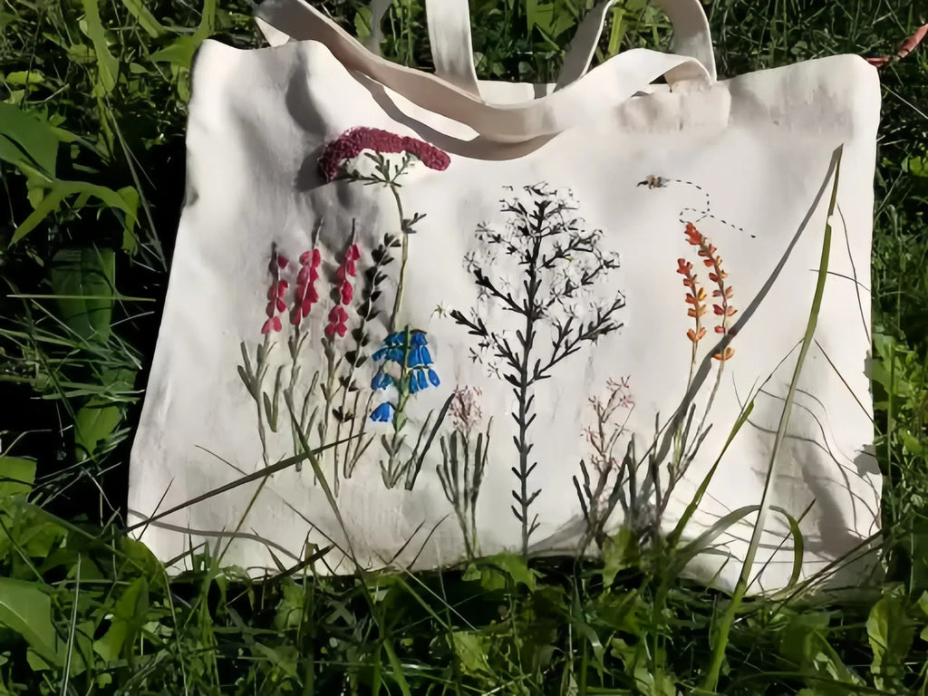  Embroidery Tote Bag Kits | Beautiful Needle Art | Unique Shoulder Bag - Embroidery Tote Bag Kits - image 0