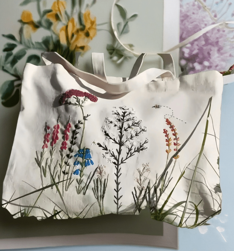  Embroidery Tote Bag Kits | Beautiful Needle Art | Unique Shoulder Bag - image 2