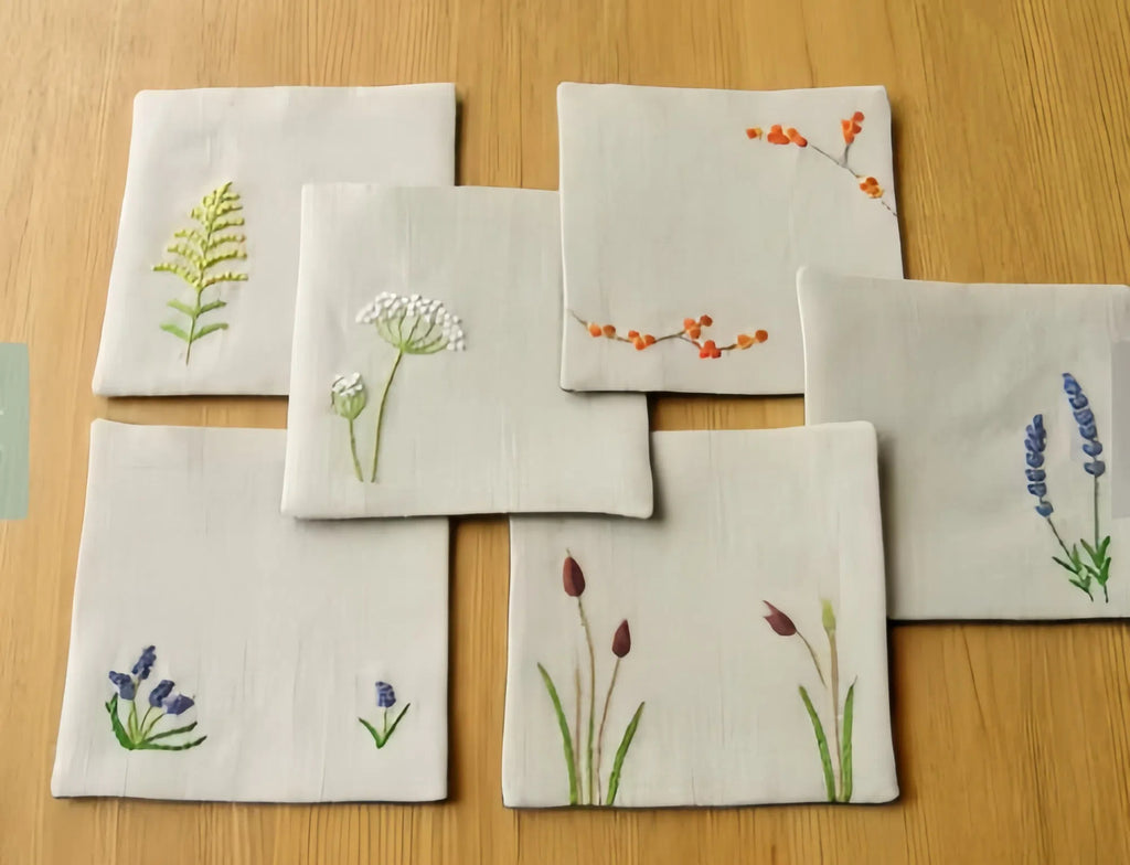 Embroidery Coasters Kit | Creative Handmake Craft | Unique Housewarming Gift  - 6-piece coaster kit - image 4