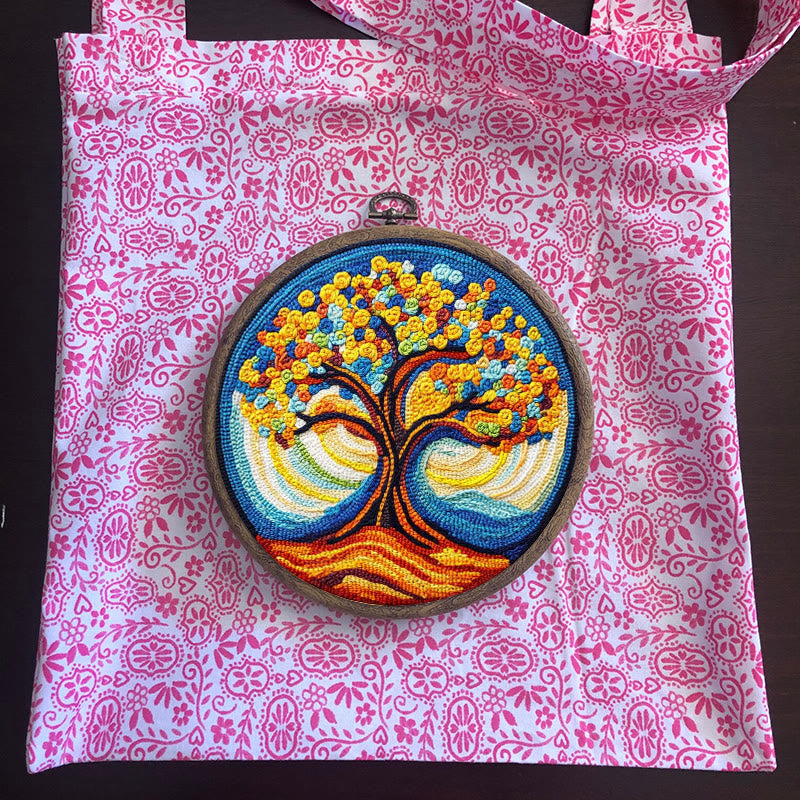 Golden Tree Punch Needle  Kit - Diy Sewing Crafts | Nice Art Gift - image 9