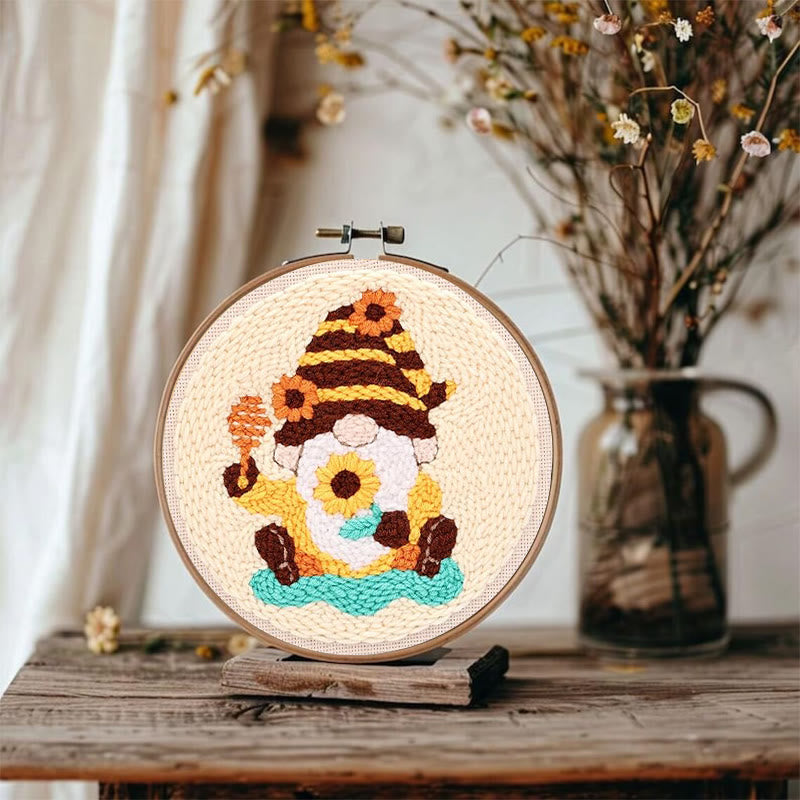 Honey Gnome Punch Needle  Kit - Cute Handmade Craft | Great Needlework Gifts  - image 7