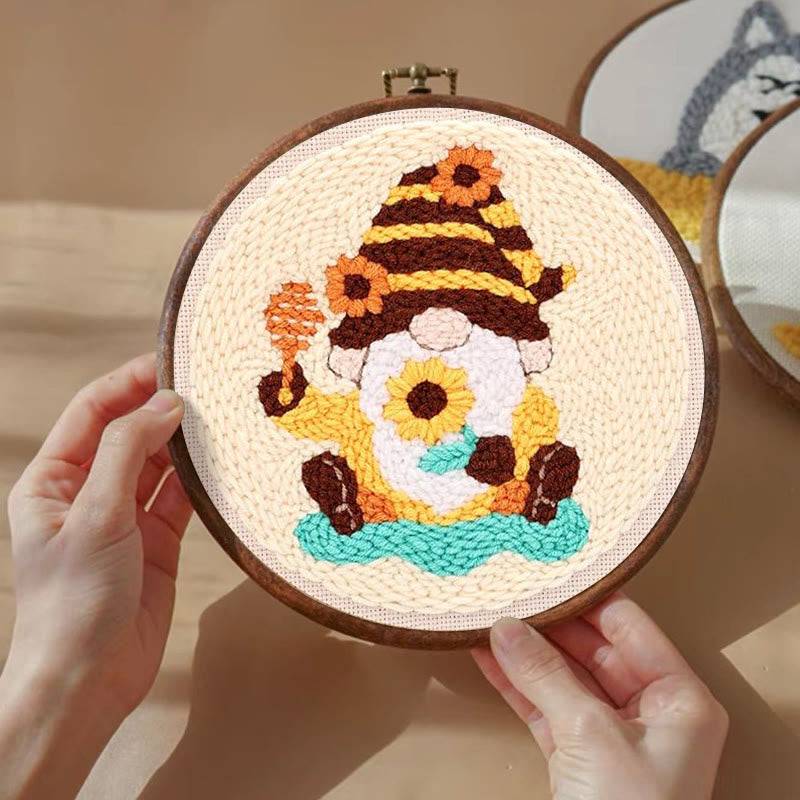 Honey Gnome Punch Needle  Kit - Cute Handmade Craft | Great Needlework Gifts  - image 4