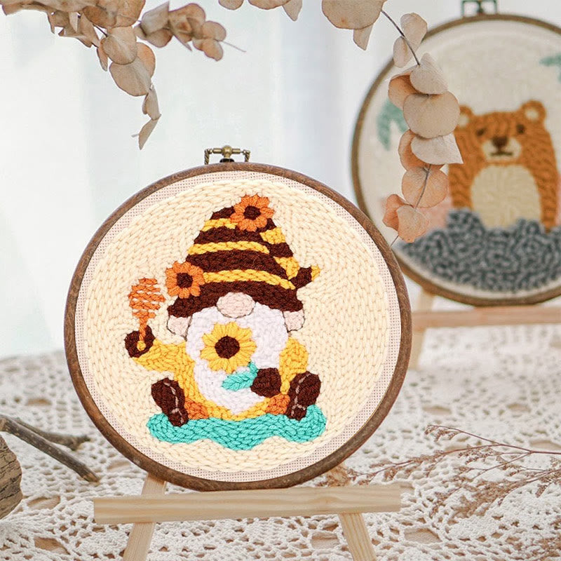 Honey Gnome Punch Needle  Kit - Cute Handmade Craft | Great Needlework Gifts  - image 8