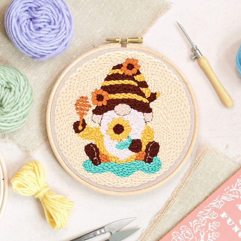 Honey Gnome Punch Needle  Kit - Cute Handmade Craft | Great Needlework Gifts  - image 6