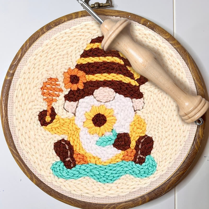Honey Gnome Punch Needle  Kit - Cute Handmade Craft | Great Needlework Gifts  - image 5