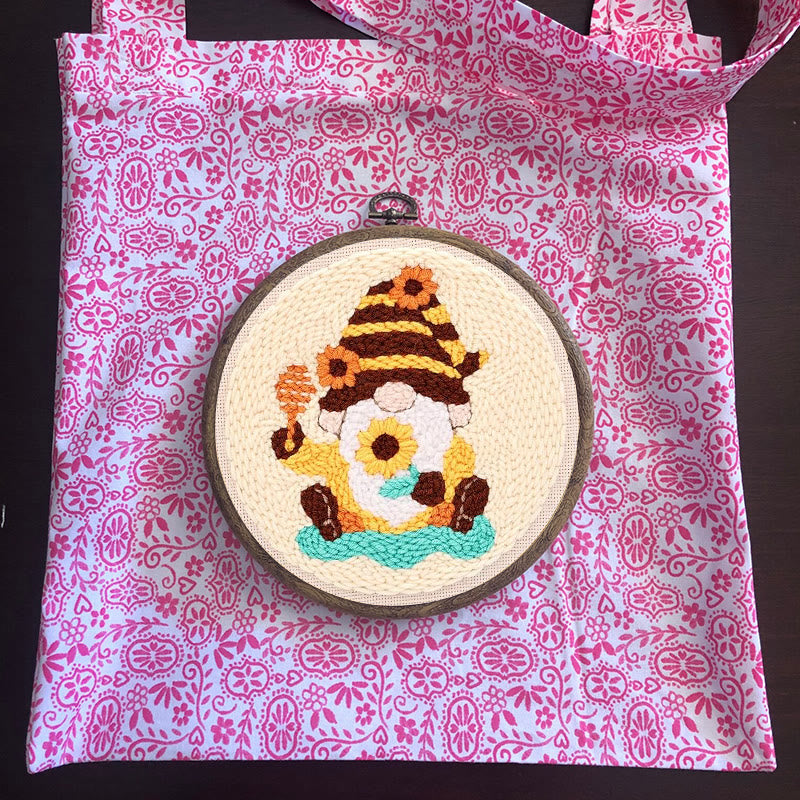 Honey Gnome Punch Needle  Kit - Cute Handmade Craft | Great Needlework Gifts  - image 9