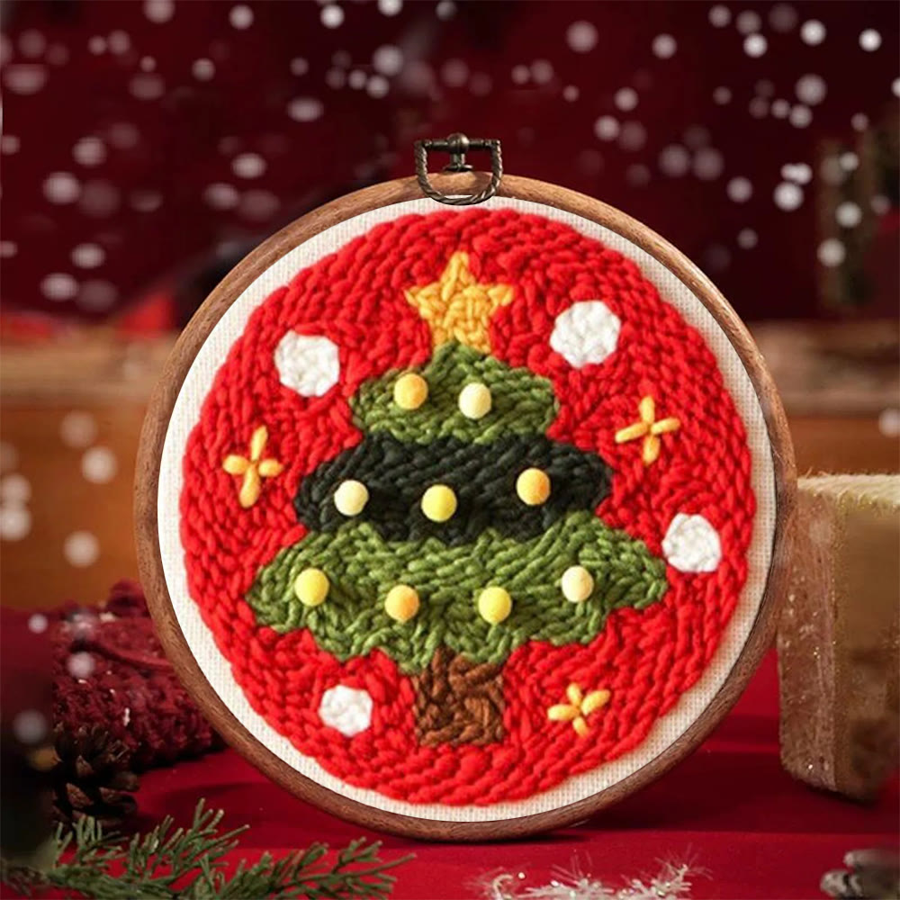 Shining Christmas Tree Punch Needle  Kit - Great  Christmas Gifts |  Perfect For Wall Decoration - image 2