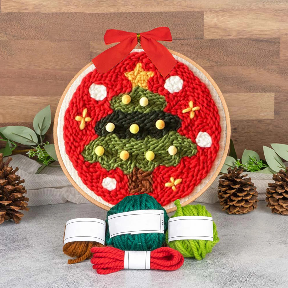 Shining Christmas Tree Punch Needle  Kit - Great  Christmas Gifts |  Perfect For Wall Decoration - image 8