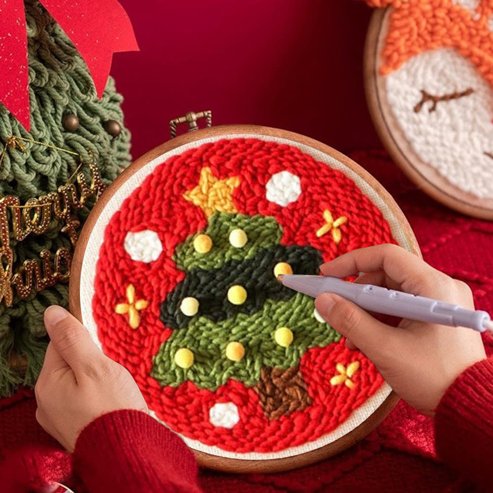 Shining Christmas Tree Punch Needle  Kit - Great  Christmas Gifts |  Perfect For Wall Decoration - image 3