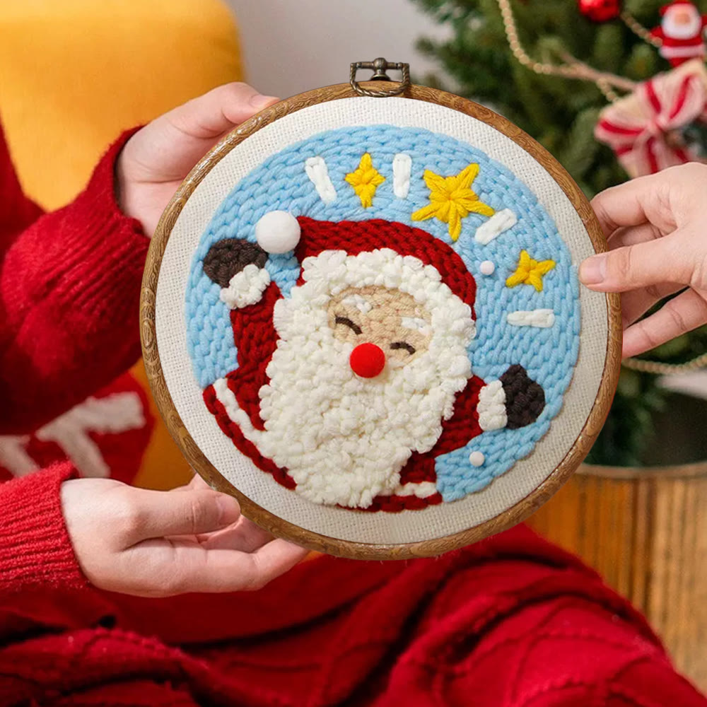 Christmas Surprise Punch Needle  Kit - Cute Santa Claus | Diy Christmas Craft - image 4