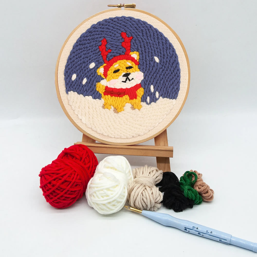 Lovely Dog Punch Needle  Kit - Christmas Room Ornament | Gifts For Dog Lovers - image 9