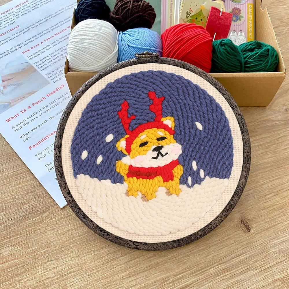 Lovely Dog Punch Needle  Kit - Christmas Room Ornament | Gifts For Dog Lovers - image 7