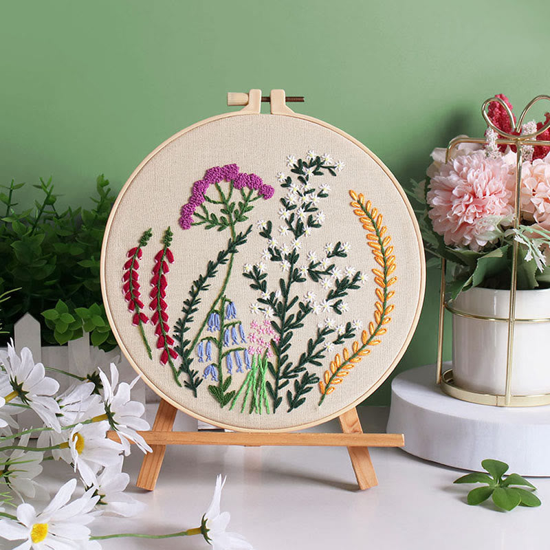 Rubbyoo Embroidery Kit - Charming Bouquet Series |  Flowers Handmade Decor - B - image 1