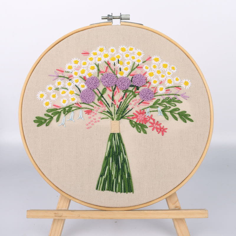 Rubbyoo Embroidery Kit - Charming Bouquet Series |  Flowers Handmade Decor - E - image 4