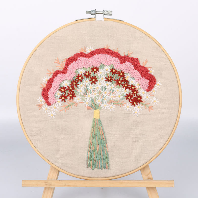 Rubbyoo Embroidery Kit - Charming Bouquet Series |  Flowers Handmade Decor - D - image 3