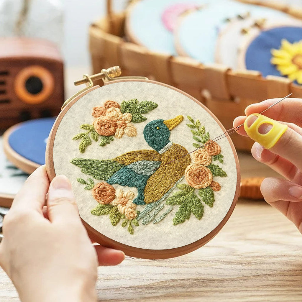 Rubbyoo Embroidery Kit - Floral Duck | Sewing Animal Craft - image 3