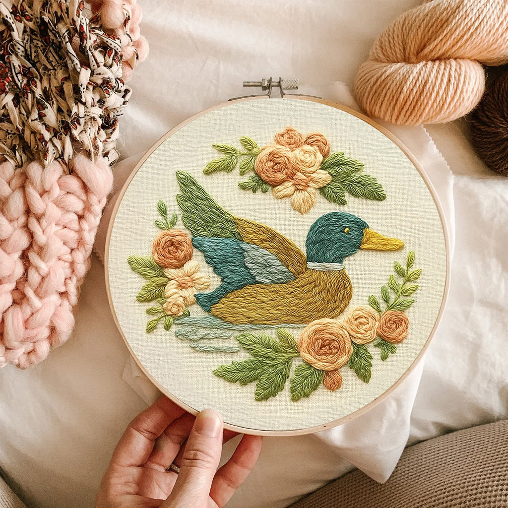 Rubbyoo Embroidery Kit - Floral Duck | Sewing Animal Craft - image 4