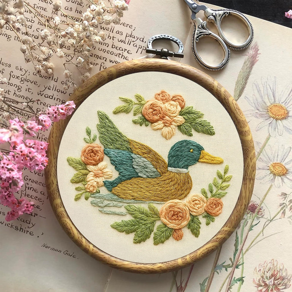 Rubbyoo Embroidery Kit - Floral Duck | Sewing Animal Craft - image 2