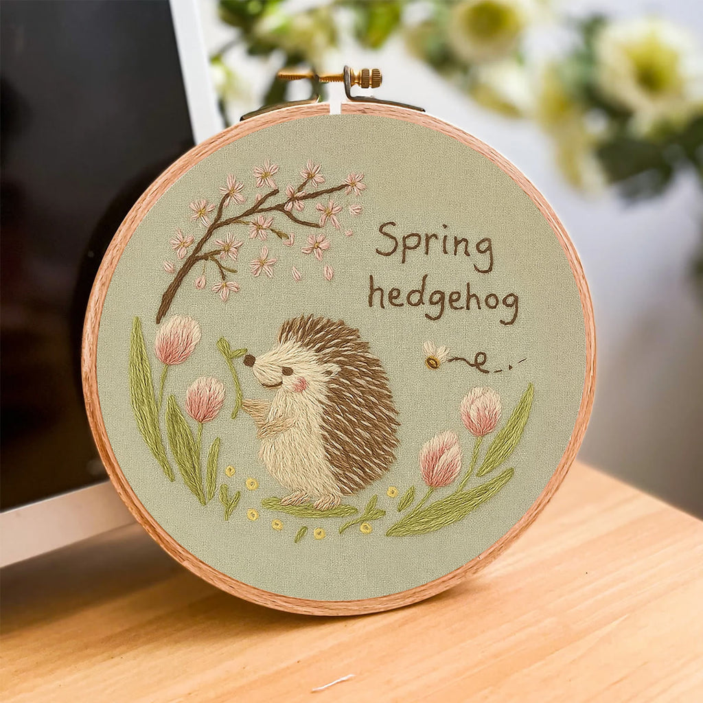 Rubbyoo Embroidery Kit - Spring Hedgehog | Diy Forest Animal Artwork  - image 5