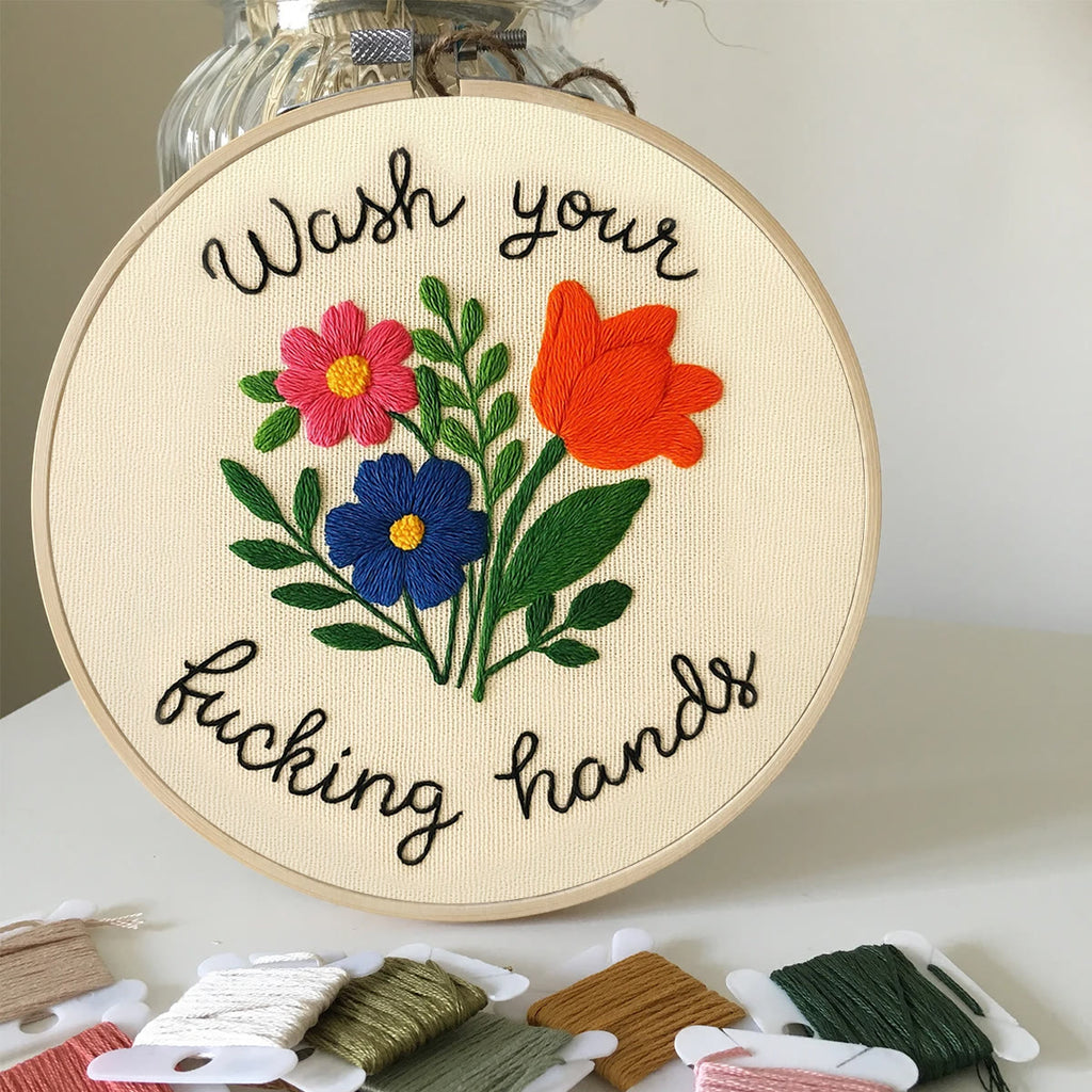 Rubbyoo Embroidery Kit - Bright Flower | Creative Floral Craft - image 5