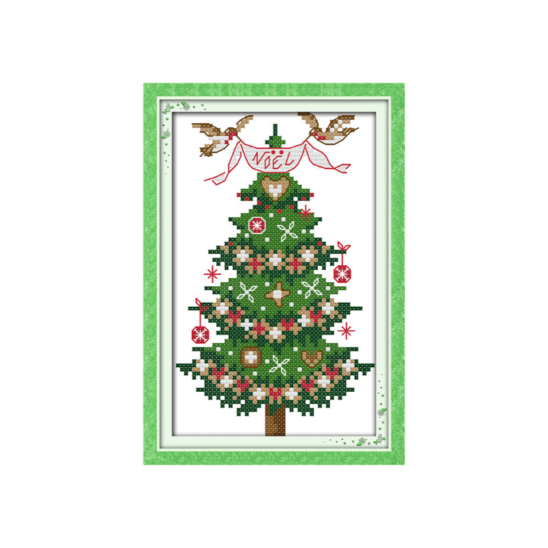 Cross Stitch Kit - Christmas Tree | Unique Christmas Handicraft  - Christmas Tree - image 0