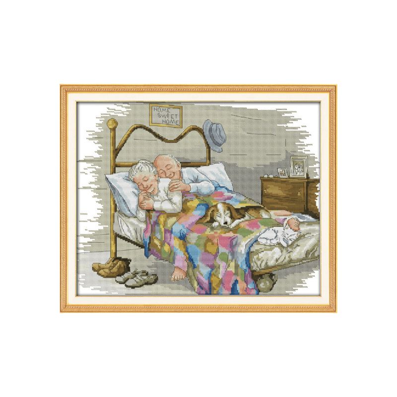 Cross Stitch Kit -  Loving And Happy Couple | Nice Housewarming Gifts - Loving And Happy Couple - image 0