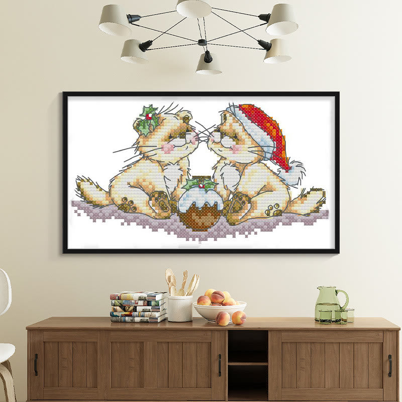 Cross Stitch Kit - Christmas Kitten | Adorable Christmas Gifts - image 2