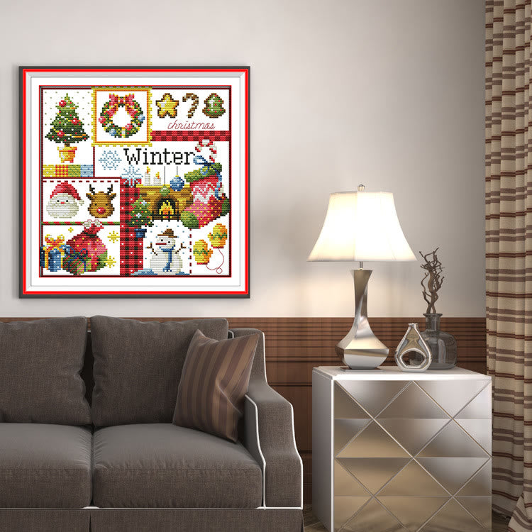 Cross Stitch Kit - Four Seasons | Diy Stitch Craft - Winter - image 4