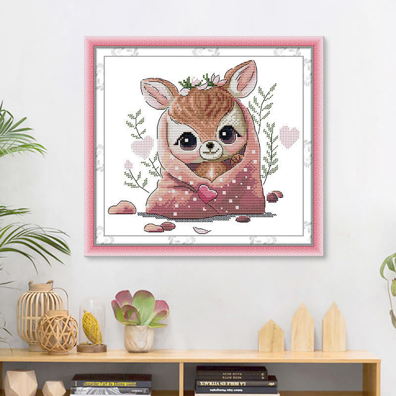 Cross Stitch Kit - Cute Deer | Perfect Handicraft For Friends - image 3