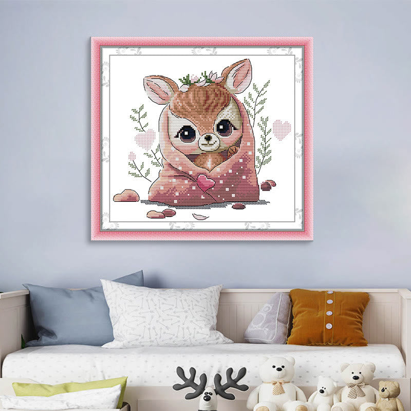 Cross Stitch Kit - Cute Deer | Perfect Handicraft For Friends - image 2