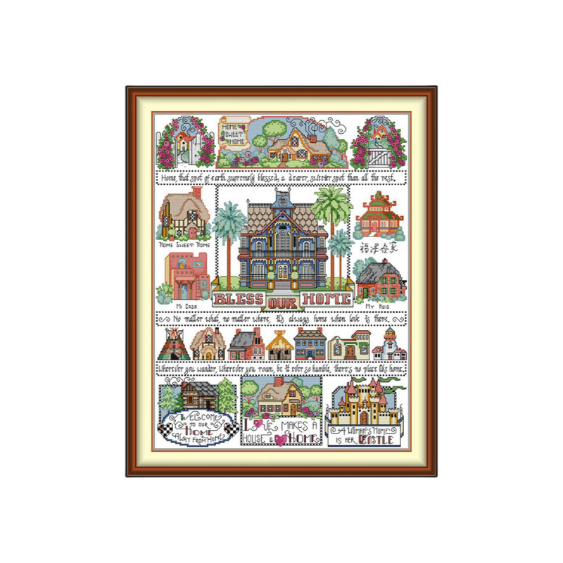 Cross Stitch Kit - Sweet Home |  Perfect For Housewarming Gifts - Sweet Home - image 0