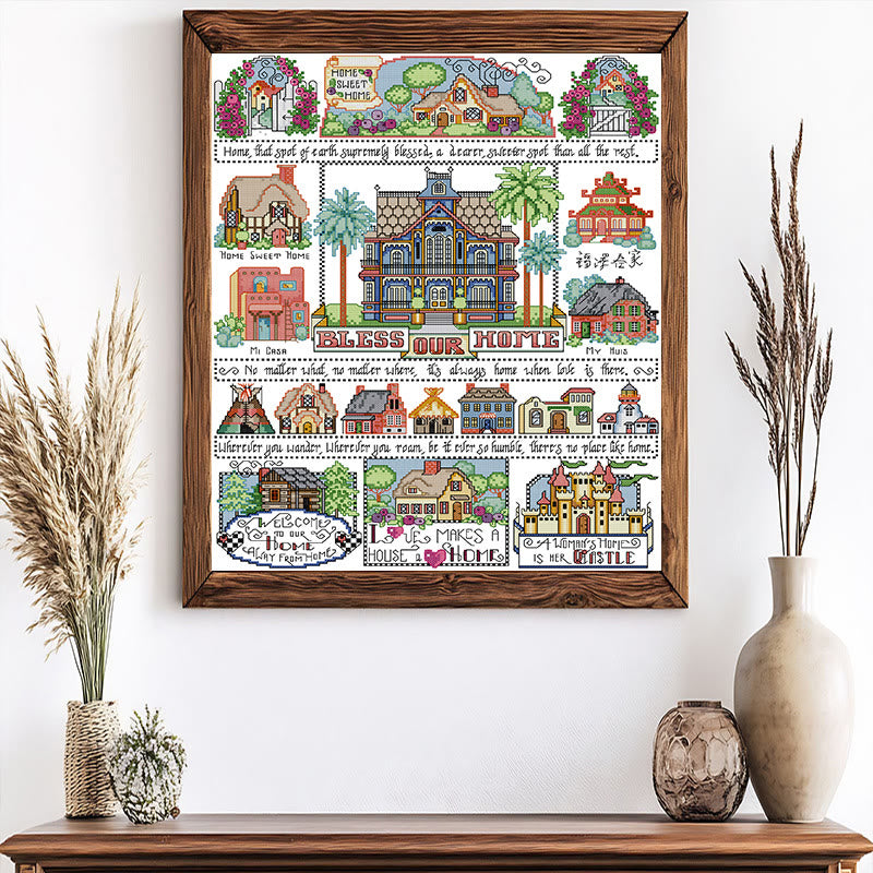 Cross Stitch Kit - Sweet Home |  Perfect For Housewarming Gifts - image 1