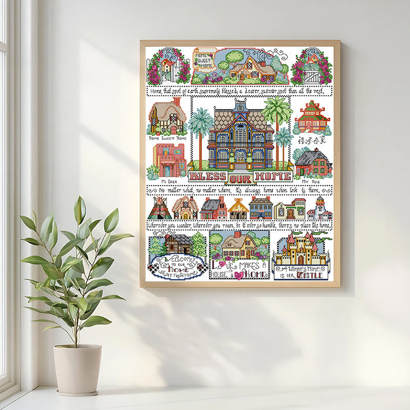 Cross Stitch Kit - Sweet Home |  Perfect For Housewarming Gifts - image 2