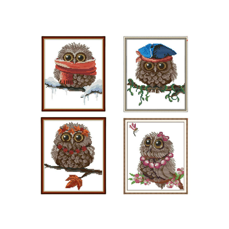 Cross Stitch Kit - Owl Series | Nice Gifts For Bird Lovers - image 0