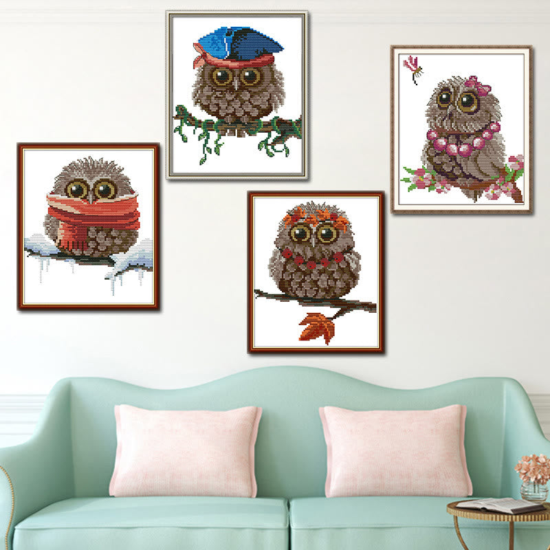 Cross Stitch Kit - Owl Series | Nice Gifts For Bird Lovers - image 2