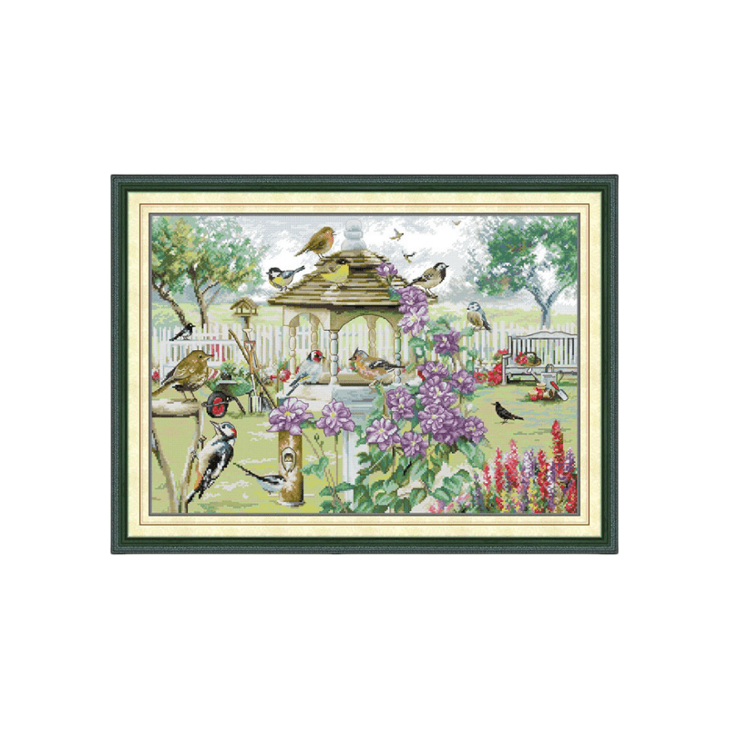 Cross Stitch Kit - Birds Party | Diy Needle Set For Crafters - Birds Party - image 0