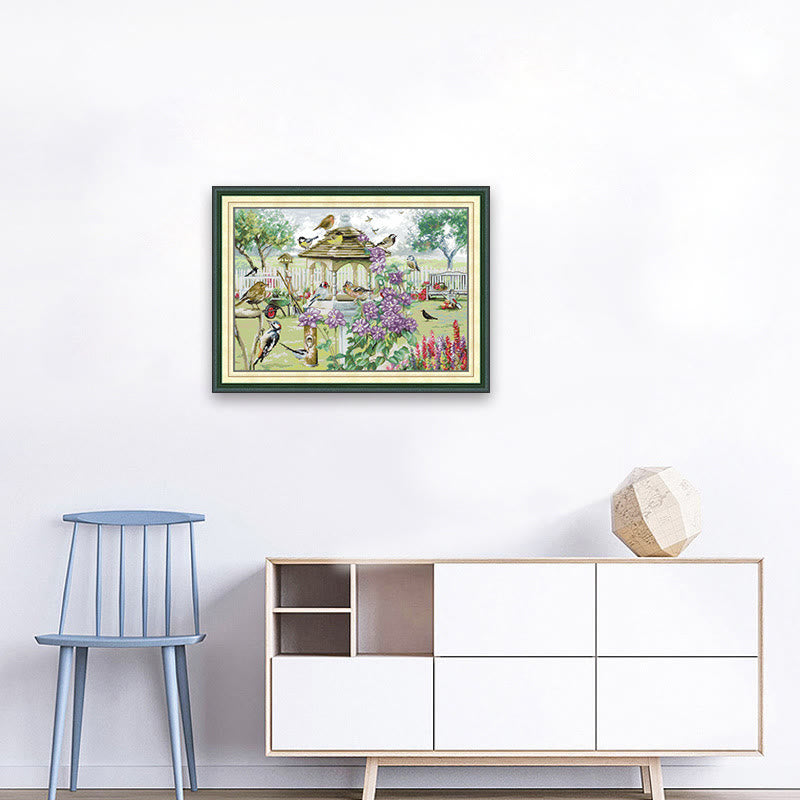 Cross Stitch Kit - Birds Party | Diy Needle Set For Crafters - image 2