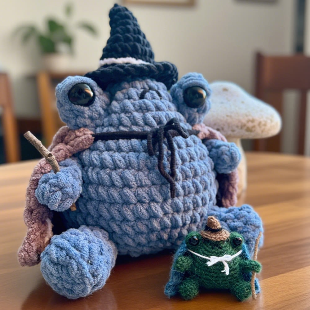 Diy Handmade Magic Frog Crochet  Kit - Unique Animal Craft | Nice For Gifts - Blue - image 0