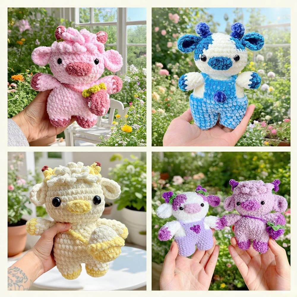 Diy Handmade Highland Cow Series Crochet  Kit - Colourful Animal Dolls | Perfect Handicraft For Friends - image 4