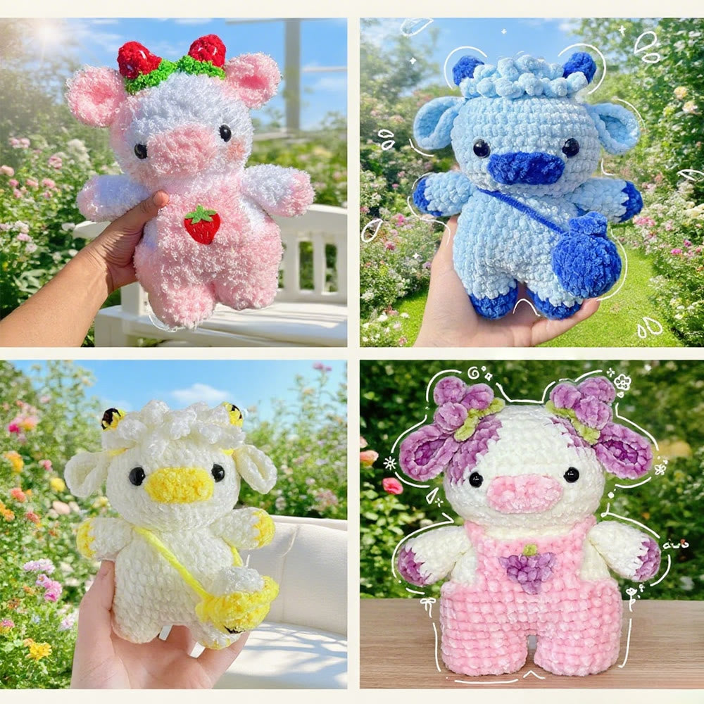 Diy Handmade Highland Cow Series Crochet  Kit - Colourful Animal Dolls | Perfect Handicraft For Friends - image 5