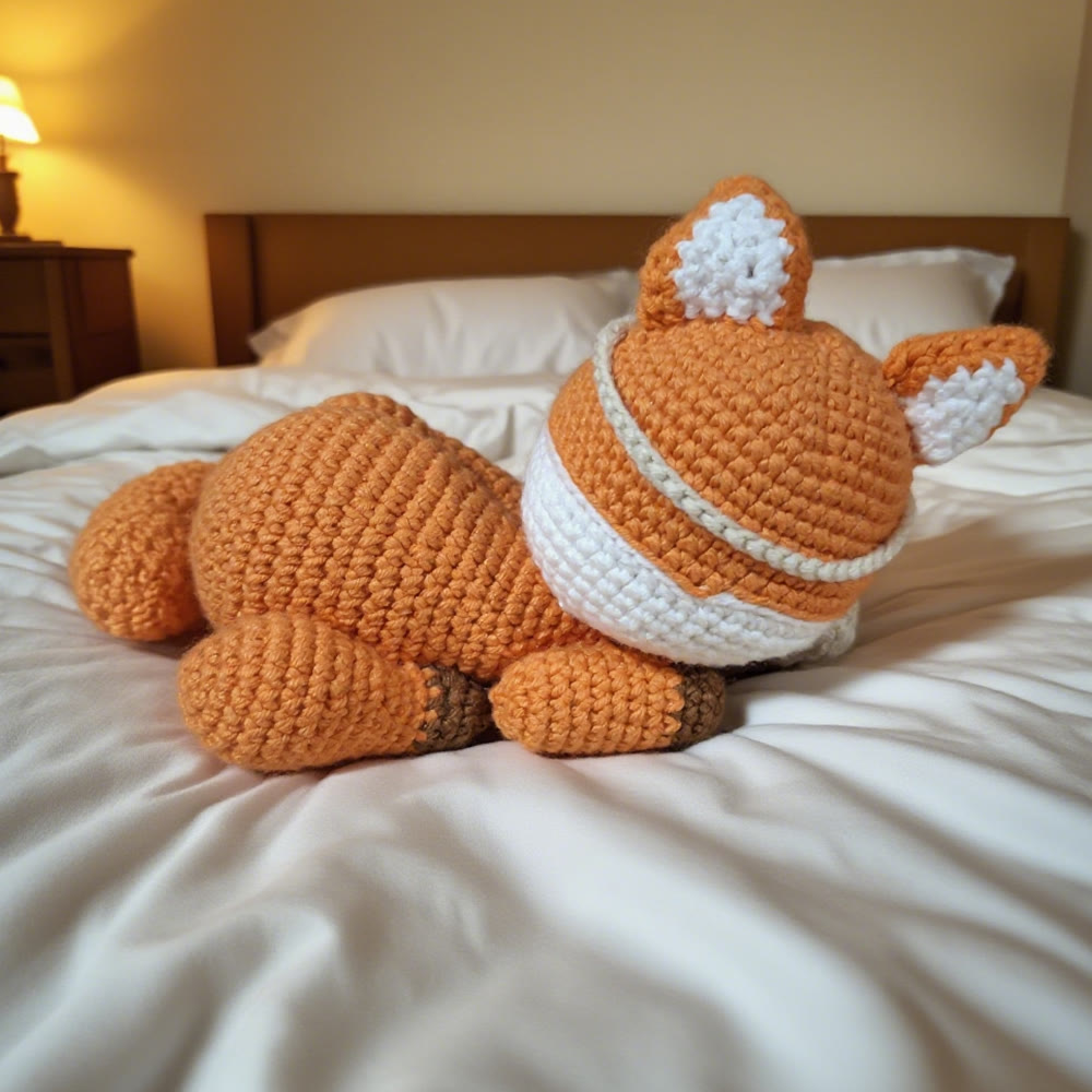 Diy Handmade Sleeping Fox Crochet Kit - Adorable Handmade Craft | Special Needlework For Kids - image 2
